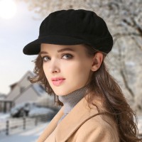 晴舫羊毛亲子八角帽春秋冬韩版男女士情侣时装帽儿童帽蓓蕾帽厂家