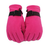 圣诞节户外骑行滑雪保暖手套 双层绒防寒加厚全指运动手套