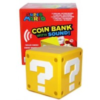 正版马里奥神秘宝箱存钱罐，超级问号发声储钱罐，创意卡通摆件